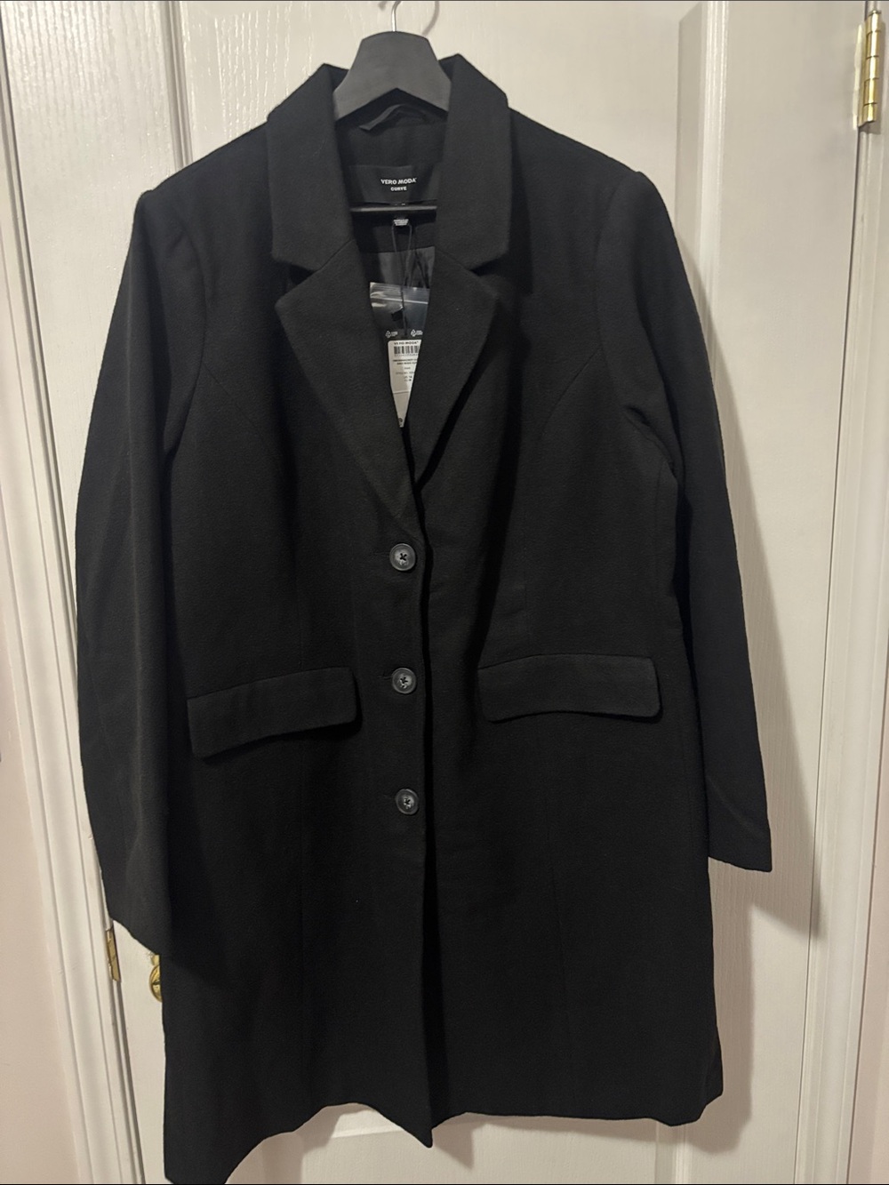 Black Single-Breasted Long Coat